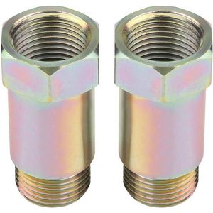 Sensor Lambda Extender Spacer 2 stuks 45mm M18 - 1.5 O2 Zuurstofsensor Extender Extension Spacer - Bungs Adapter Sensor Montage Fitting - Bung Accessoires Geel .