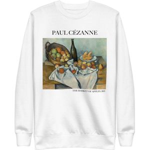 Paul Cézanne 'De Mand met Appels' (""The Basket of Apples"") Beroemd Schilderij Sweatshirt | Unisex Premium Sweatshirt | Wit | XL