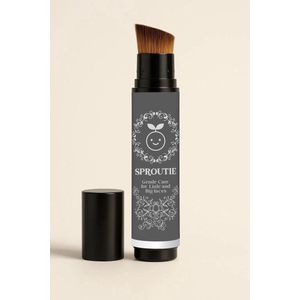 Sproutie – The Original – Hervulbare beautykwast – Antraciet met zilver