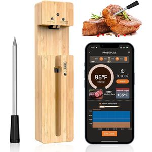 Lexium Vleesthermometer draadloos - Vleesthermometer bluetooth - Vleesthermometer digitaal - Digitale BBQ Thermometer Draadloos - Keukenthermometer