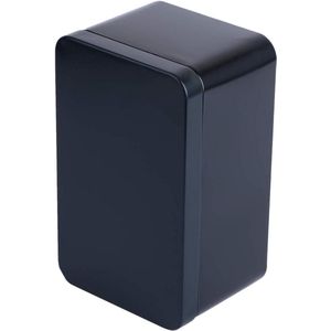 Zwarte Rechthoekige Draagbare Theeblad Opbergcontainer Zilveren Lege Tin Box Containers - 13x8x6cm (Zwart) - Geschenkdoos Opslag