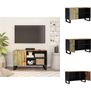 vidaXL Tv-meubel Massief Gerecycled Hout - 80 x 33 x 46 cm - Uniek en trendy design - Kast