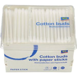 Wattenstaafjes - 300 stuks - 7 cm - SkinCare - 100% katoen en papier - Oorstaafjes - Milieuvriendelijk - Wit