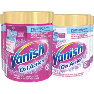 Vanish Oxi Action - Whitening & Wasbooster Poeder - Vlekverwijderaar Voor Witte & Gekleurde Was - 1000g x 4 - Voordeelverpakking
