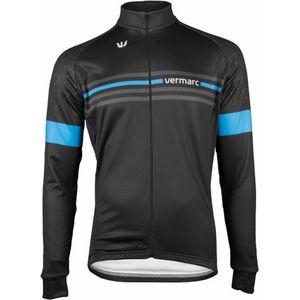 VERMARC ATTACO FIETSSHIRT LANGE MOUWEN HEREN BLAUW/ZWART Maat S