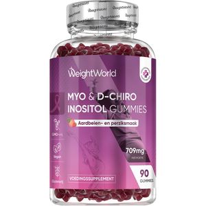 WeightWorld Myo-Inositol & D-Chiro-Inositol gummies - 709 mg - Met cranberry, chroom, foliumzuur, vitamine B6 en B12 - 90 vegan gummies voor 45 dagen voorraad