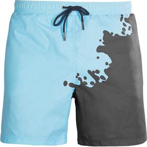 SEA'SONS – Zwembroek Heren - Kleurveranderend - Grijs-Blauw - Maat L (SEASONS - Kleur veranderend)
