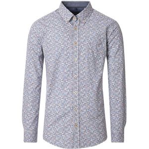 Casa Moda Heren overhemd lange mouw blauw (Maat: S)