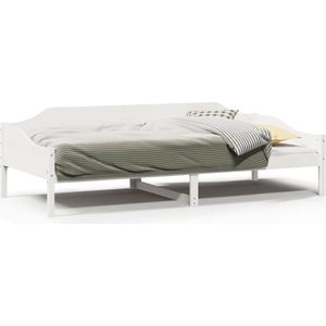 vidaXL - Bedframe - zonder - matras - massief - grenenhout - wit - 90x190 - cm