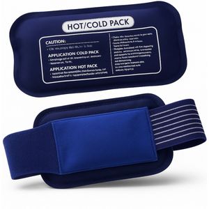 BOTC Hot Cold Pack – Icepack met houder - Set van 2 - Gel Packs - met Klittenbandsluiting - Blauw