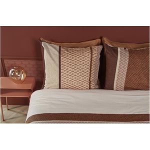 Beddinghouse Benthe dekbedovertrek - Tweepersoons - 200x200/220 - Steenrood
