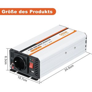Lexium Omvormer 12V 230V - Spanningomvormer - Auto omvormer - Stopcontact - Autolader