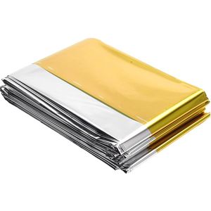Nooddeken - Thermisch deken - Overlevingsdeken - Nood deken - Deken - Reddingsdeken - Noodpakket - Isolatiedeken - Safety - Goud - Zilver - Onderkoeling - Oververhitting