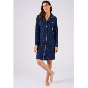 Damart - Thermolactyl nachthemd met knoopsluiting - Blauw - 38-40 (S)