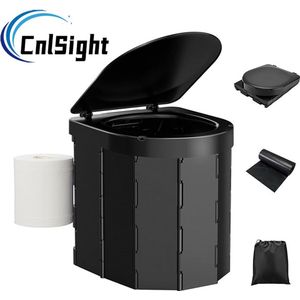 Draagbaar toilet voor kamperen - draagbaar potje-Outdoor Gear - Biologisch afbreekbare zakjes – Opvouwbare Camping Toilet Met Deksel – Camping wc – Draagbare WC Emmer Volwassen – Draagbaar Toilet – Toilet emmer – Opvouwbaar toilet