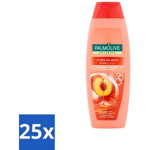 25 x Palmolive - Naturals - 2in1 Shampoo - Perzik - Hydra Balance - 350 ml - Palmolive Naturals
