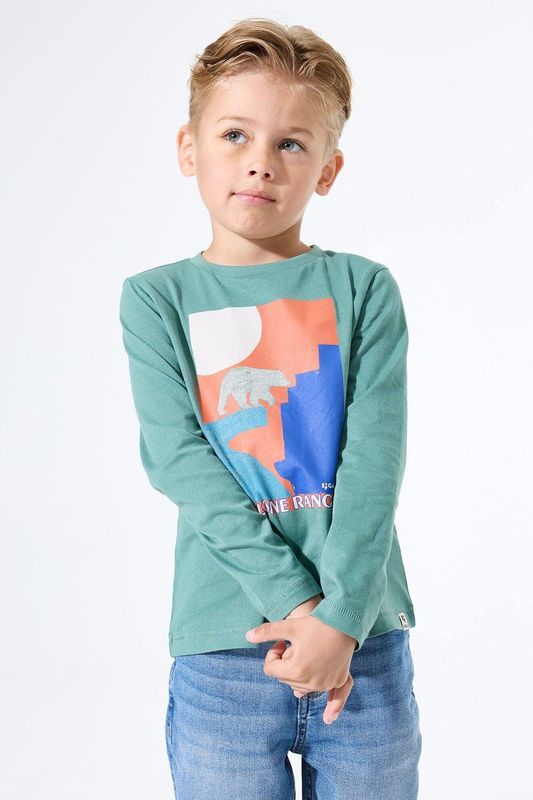 GARCIA - Longsleeve - Groen - 100% Katoen