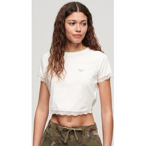 Superdry - 90s Lace Trim - Korte Mouw Top