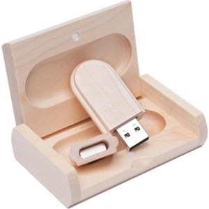 Houten USB-stick 2.0 met opberdoos - Flashdrive met hoge capaciteit