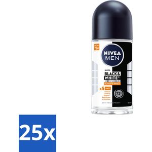 NIVEA MEN - Deodorant Roller - Black & White Ultimate Impact - 50 ml - Bulkverpakking - 25 stuks