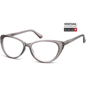 Montana Eyewear MR64F Leesbril Vlindermontuur +3.50 - Glanzend Grijs