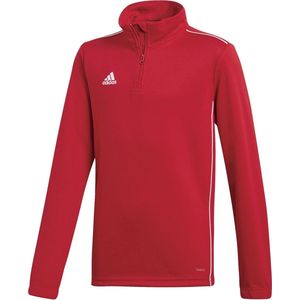 adidas Core 18 Training Top Junior Sportshirt performance - Maat 152  - Unisex - rood/wit