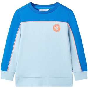 vidaXL - Kindertrui - 116 - felblauw - en - lichtblauw