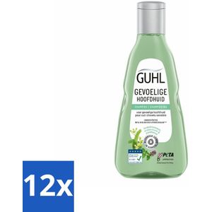 Guhl - Shampoo - Gevoelige Hoofdhuid - 250 ml - Voordeelverpakking - 12 stuks
