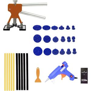 Premium Uitdeukset Auto met Lijmpistool – Complete Deukentrekker Set – Uitdeuken Zonder Spuiten – Auto Deuken Verwijderen & Slagtrekker Auto