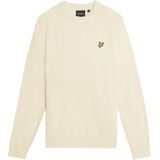 Lyle & Scott Lamswol Blend Ronde Hals Trui - Wit