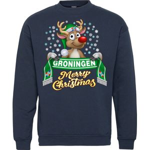 Kersttrui Groningen | Foute Kersttrui Dames Heren | Kerstcadeau | FC Groningen supporter | Navy | maat 116/128