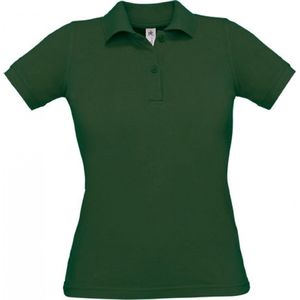 Polo Dames M B&C Kraag met knopen Korte mouw Bottle Green 100% Katoen