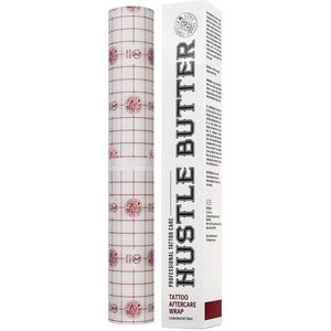 Hustle Butter Tattoo Folie Aftercare Wrap - Second Skin Tatoeage Folie | Professionele Second Skin Tatoeage Beschermende Wondfolie | Transparante Pleister | Waterdicht | Helende Bandage | Aftercare Verband | Nazorg | Tattoo Film | Wondverband |