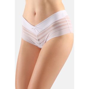 Bellivalini Dames Hipster Hot Pants met Kanten – Ondergoed – Wit-2 – M - BLV-GAB-155