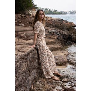 IVY BEAU Madelon - Harembroek - Caramel Multi Colour - 85% Viscose - 15% Polyamide
