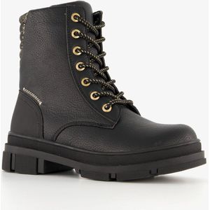 Blue Box meisjes veterboots zwart goud - Maat 38