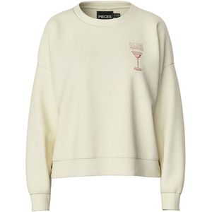 Pieces Chilli Print Sweatshirt Wit XS Vrouw