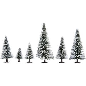 NOCH Hobby 26828 Set bomen Besneeuwde zilverspar 50 tot 140 mm Sneeuwwit 25 stuk(s)