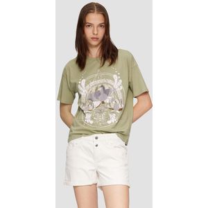 Q/S designed by - T-shirt - Maat XS - Vrouwen - 72D0 GREEN - katoen