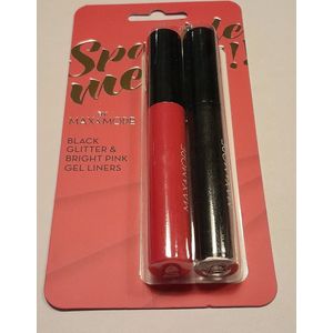 Max & More eyeliner Sparkle Me Black Glitter & Bright Pink.