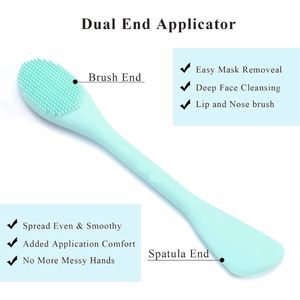 Famanu – Set van 2 siliconen gezichtsexfoliators – Handmatige moddermaskerborstels – Voor zachte reiniging