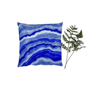 Sierkussens - Kussentjes Woonkamer - 50x50 cm - Agaat steen - Blauw