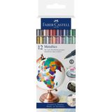 Faber-Castell metallic marker - 12 stuks - assorti kleuren - FC-160713