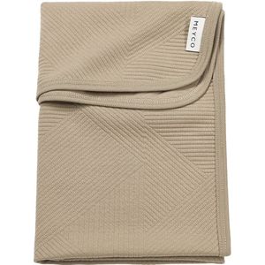 Meyco Baby Jacquard Wiegdeken - Taupe - 75x100cm - 0.5 TOG
