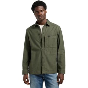 Lee Paneled Overshirt, Oak Moss, M