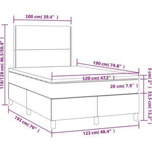 vidaXL-Boxspring-met-matras-stof-taupe-120x190-cm