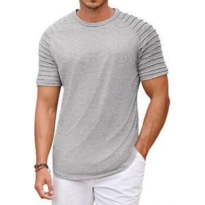 Heren Slim Fit Zomer Fitness T-Shirt Korte Mouwen