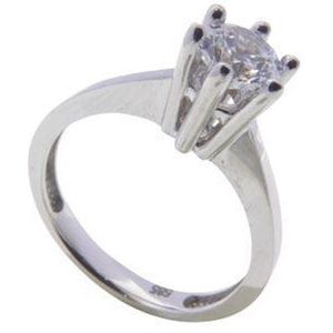 Christian wit gouden zespoots ring