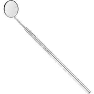 Mondspiegel - Tandarts Spiegel - RVS - 16*2.2 CM - Tandartsspiegeltje - Met handvat - Verwijderbare spiegel - Tanden Spiegel - Tandverzorging - Mondhygiëne - Tandarts accessoire - Zilver