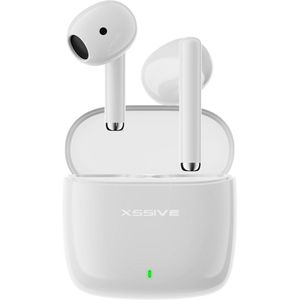 Xssive TWS18 - Oortjes Draadloos - Wit - Bluetooth Oordopjes met Case - 20 Uur Speeltijd - Compacte Earbuds - Bluetooth 5.3